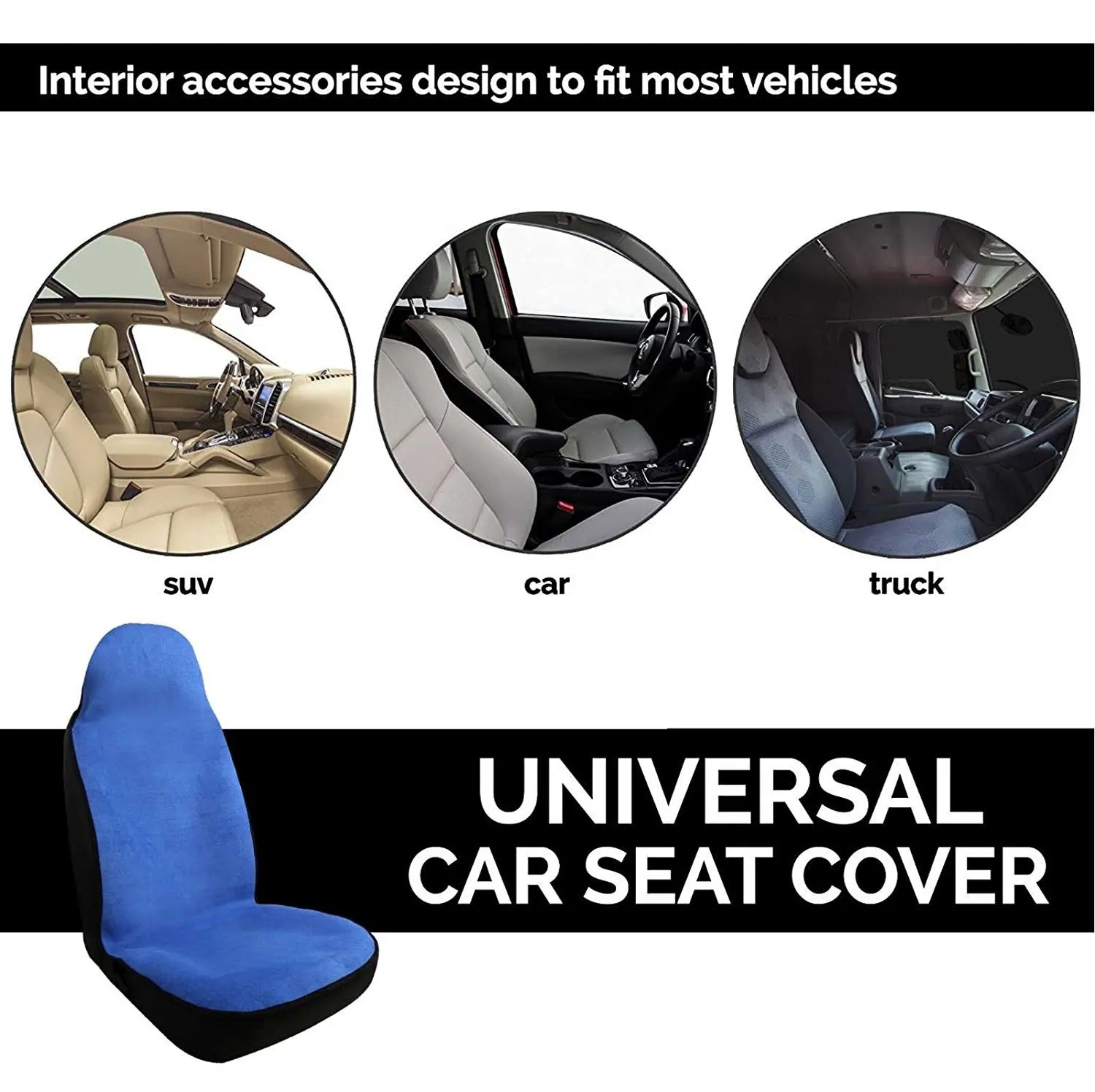 Towel Car Seat Cover for Athletes - Waterproof, Anti-Skid, and Portable for Gym, Beach & Outdoor Activities - Delicate Leather