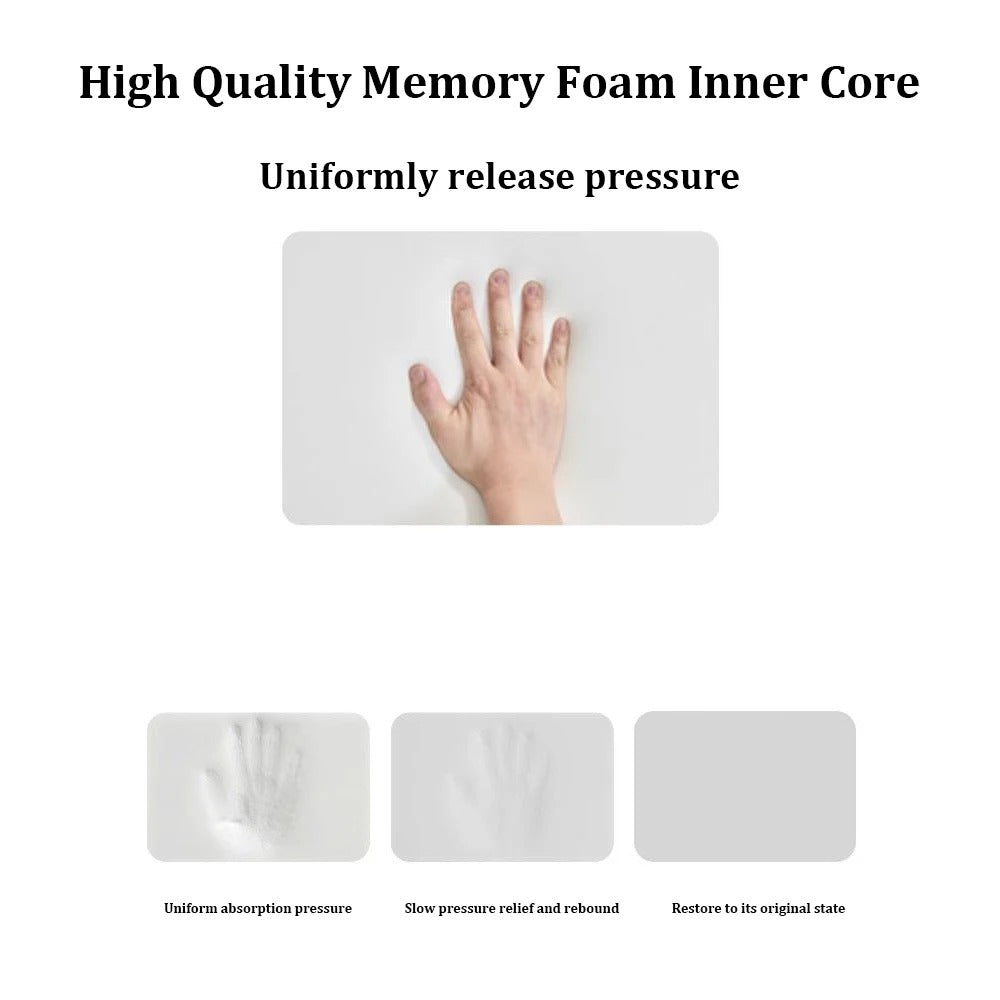 Multifunctional Office Chair Headrest – Memory Foam Neck Support and Nap Pillow with Ergonomic Design - Delicate Leather