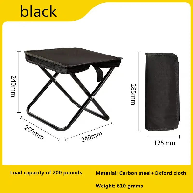 Portable Multifunctional Folding Chair – Ultra-Light Camping & Fishing Stool - Delicate Leather