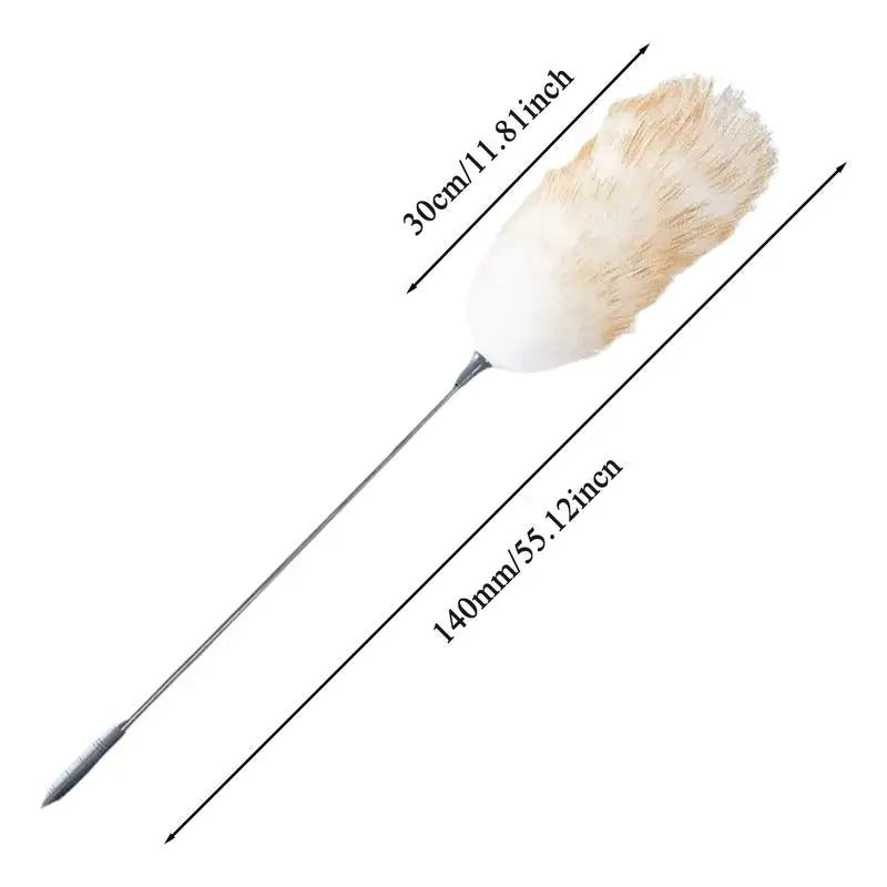 Long Handle Fiber Duster – Bendable Car Dust Cleaner & Washable Household Cleaning Tool - Delicate Leather