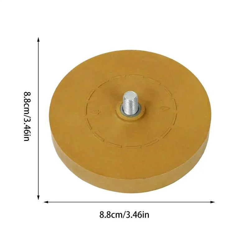 Car Decal Remover Eraser Wheel – Durable Adhesive Remover for Paint, Glass, & Metal - Delicate Leather