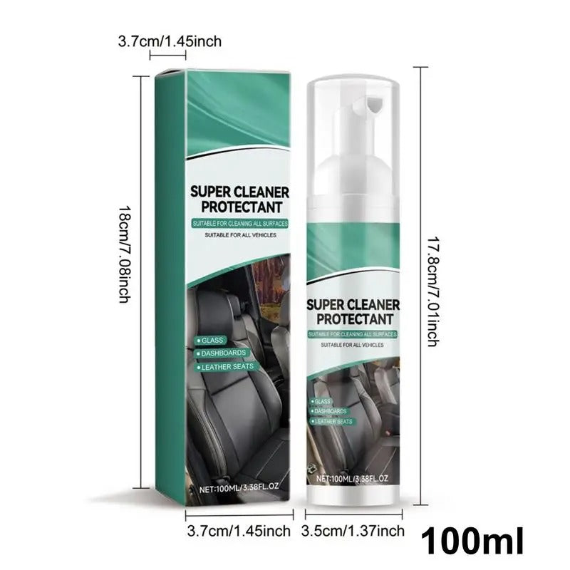 Interior Car Cleaner Foam – Deep Cleaning & Protection for Leather, Fabric, and Dashboard - Delicate Leather