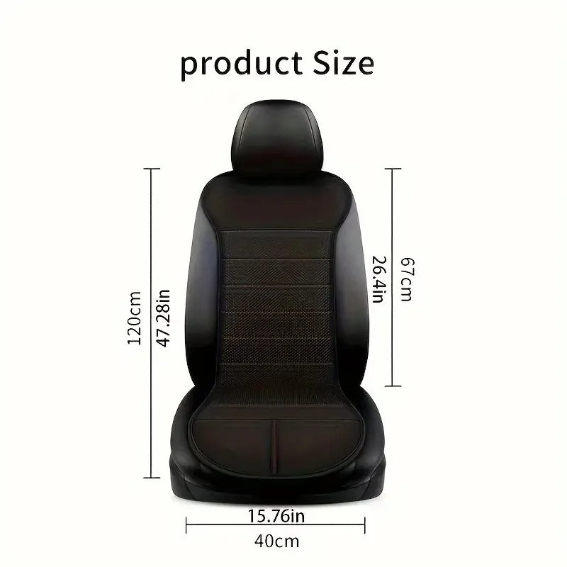 Universal 12V-24V Heated Car Seat Cushion – Fast Heating Winter Warmer Seat Protector - Delicate Leather