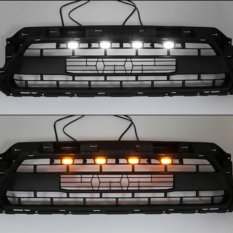 4pc LED Front Grille Lights Kit - Amber/White for 2012-2015 Toyota Tacoma - Delicate Leather