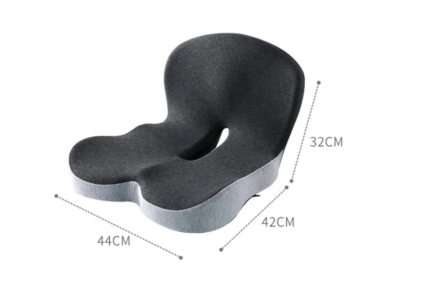 Memory Cotton One-Piece Seat and Back Cushion – Ergonomic Support for Students, Office Chairs, and Car Seats - Delicate Leather