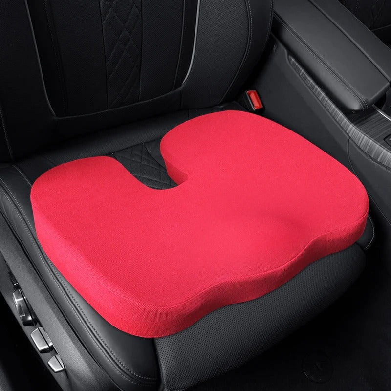 Cushion Non-Slip Orthopedic Memory Foam – Coccyx Support for Tailbone, Sciatica, and Back Pain Relief - Delicate Leather