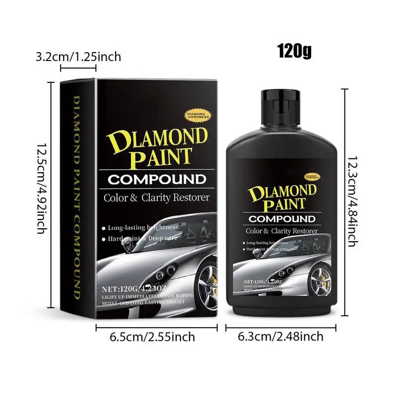Car Paint Polishing Wax 120g - Scratch Removal & Long-Lasting Protective Coating - Delicate Leather