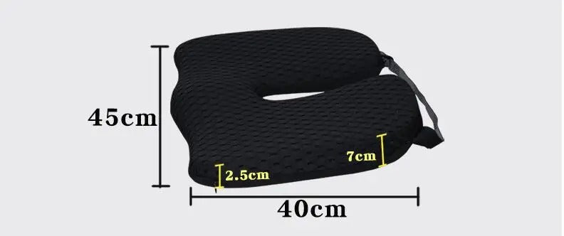 High-Quality Memory Foam Car Cushion Set – Lumbar & Neck Support for Driving, Office, and Home