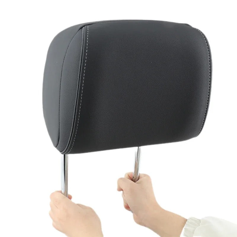 Adjustable Headrest for Audi and Volkswagen Models – Genuine Leather with Four Regulation Options - Delicate Leather