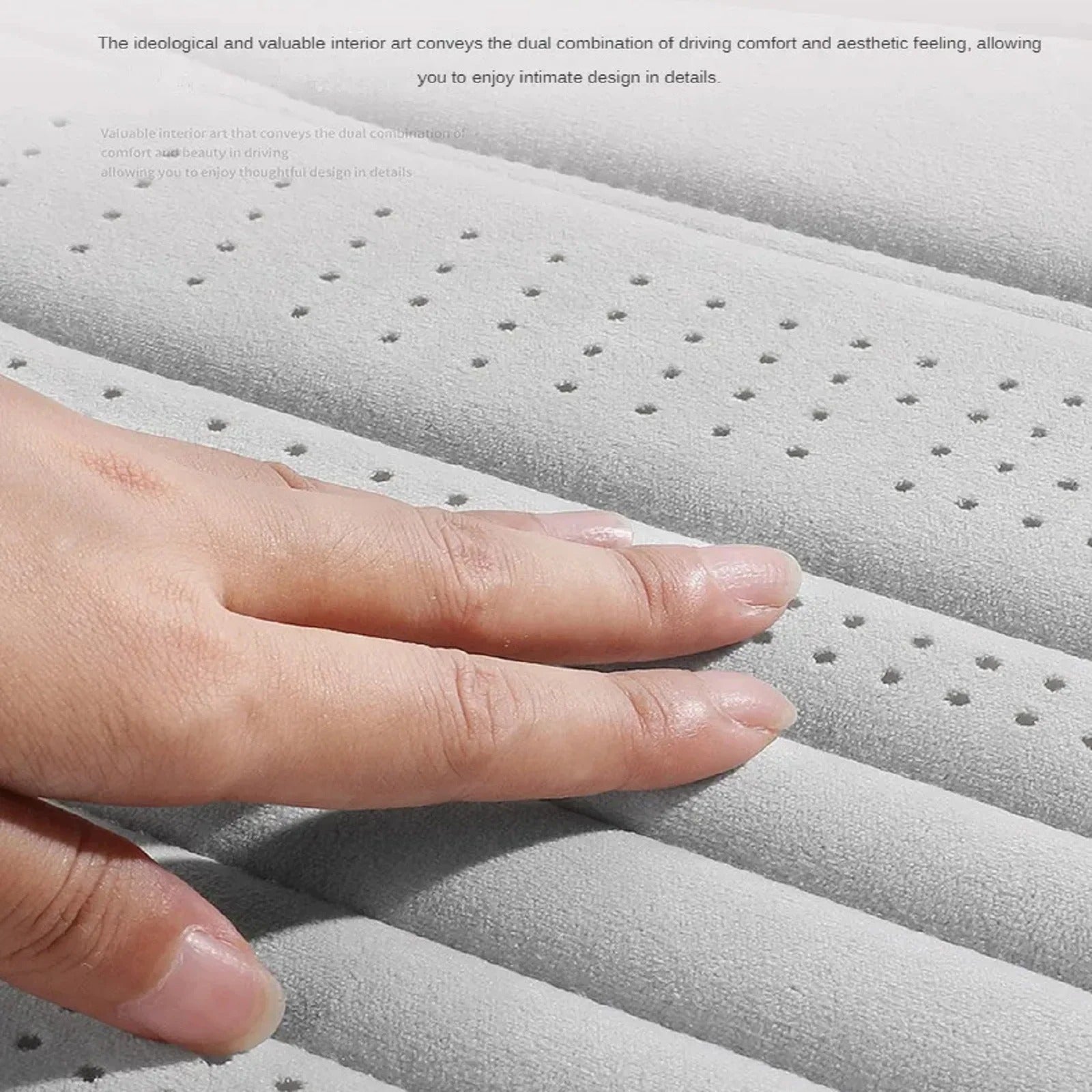 Suede Saddle Pad Car Seat Cushion – Anti-Slip Breathable Protector for Front Seats - Delicate Leather