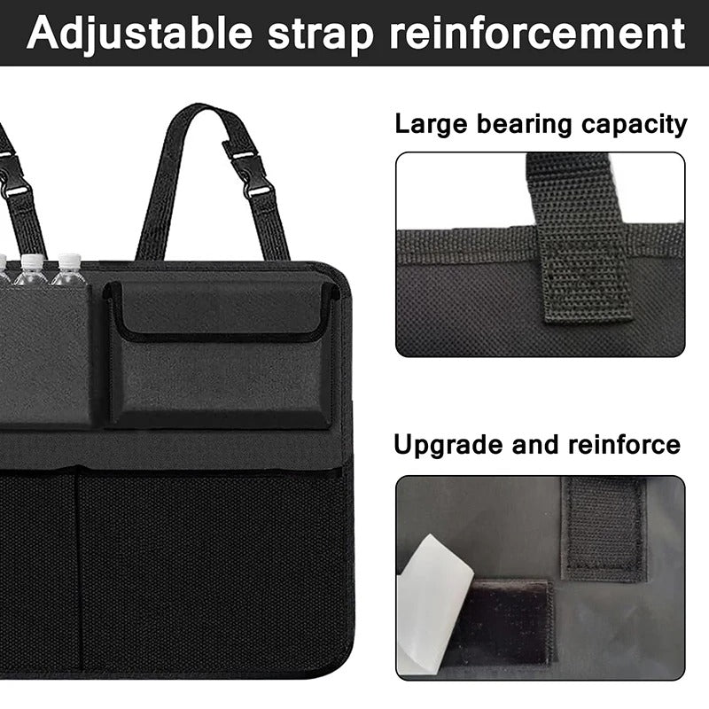 Universal Hanging Car Trunk Storage Bag – Large Capacity Waterproof Multi-Pocket Organizer - Delicate Leather