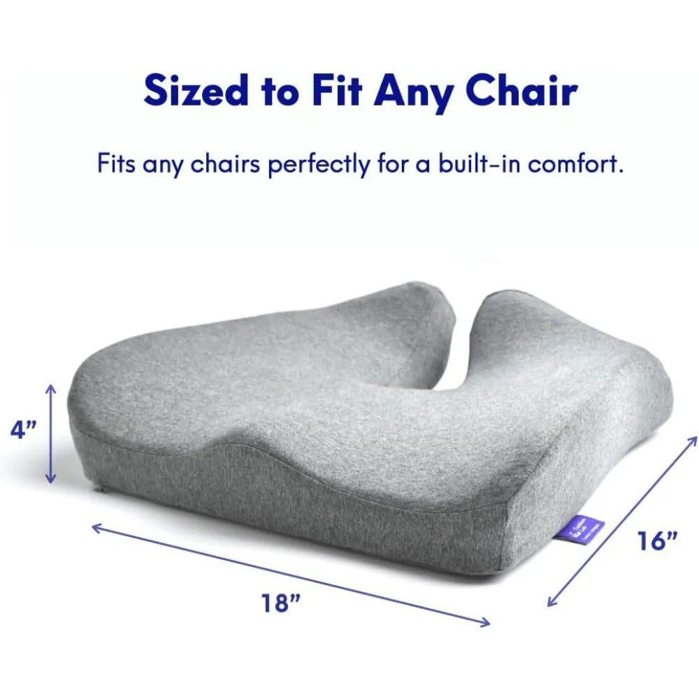 Cushion Lab Pressure Relief Seat Cushion – Ergonomic Memory Foam Support for Long Sitting Hours