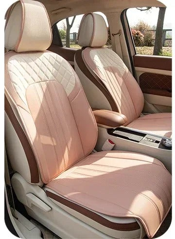 Universal Honeycomb Car Seat Cover – Ventilated Cooling Cushion for All-Season Comfort & Seat Protection - Delicate Leather