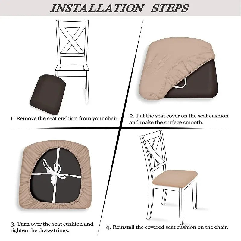 Universal Chair Cover – Thickened Elastic Chair Cushion Cover for All-Year Use - Delicate Leather