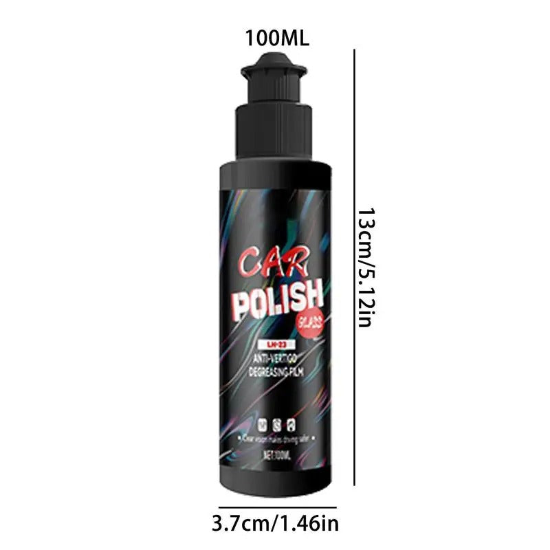 Car Glass Oil Film Cleaner – 100ml Windshield Polish & Scratch Removal Liquid - Delicate Leather