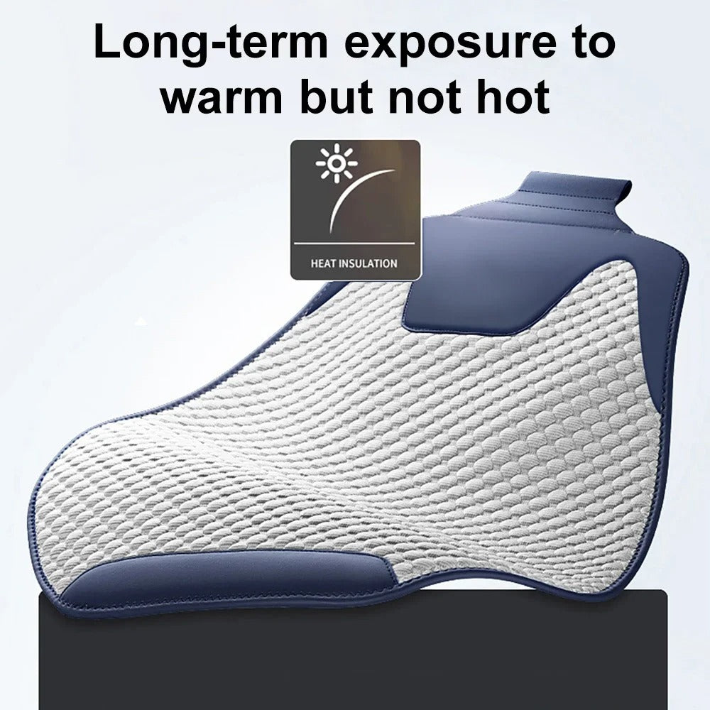 Ice Silk Car Seat Cushion - Ventilated, Universal Fit, All-Season Comfort for Single Seats ( 1PCS) - Delicate Leather