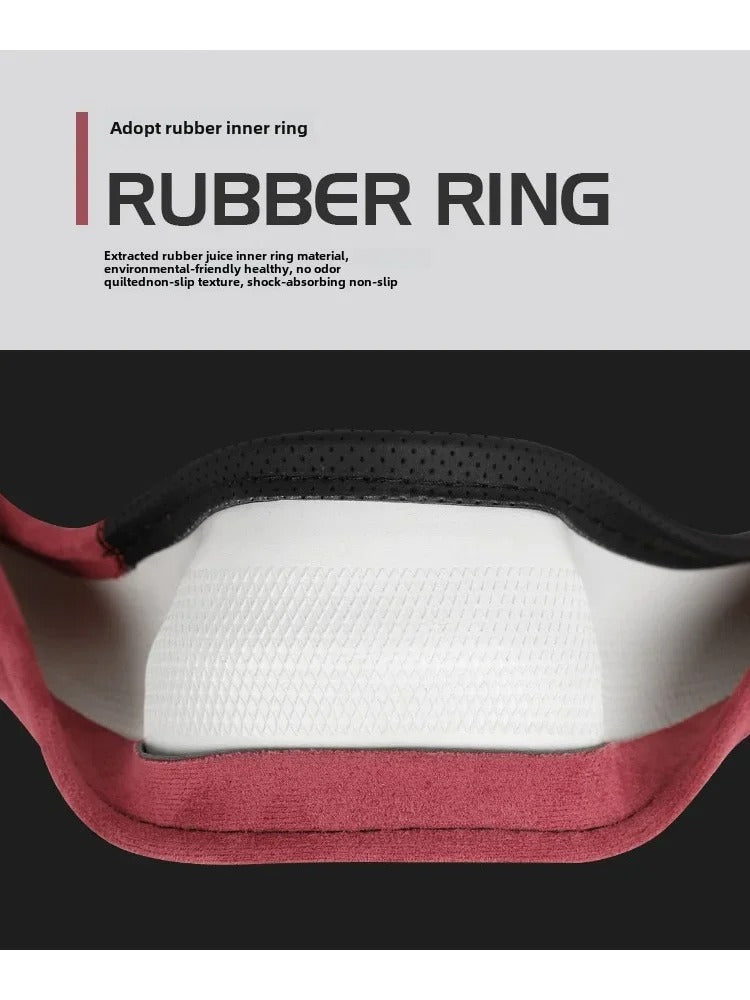 Trendy Four-Season Suede Steering Wheel Cover – Universal Non-Slip Handle Cover for Stylish Car Interior Decoration - Delicate Leather