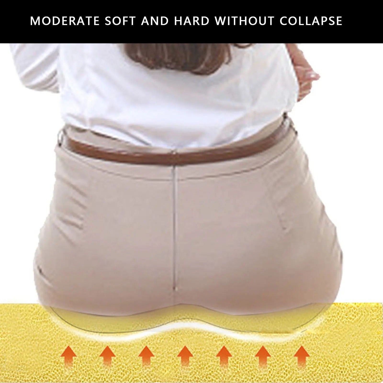 Car Seat Heightening Cushion – Ergonomic Thickened Driver Seat Cushion for Comfort and Improved View