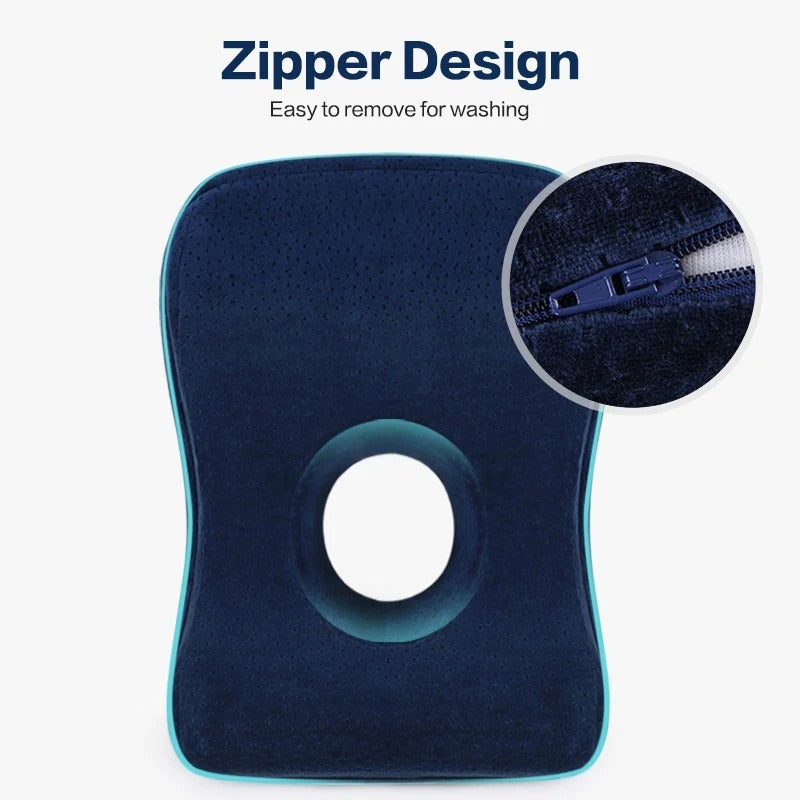 Memory Foam Nap Pillow – Orthopedic Neck and Head Support for Travel, Office, and Desk Rest - Delicate Leather