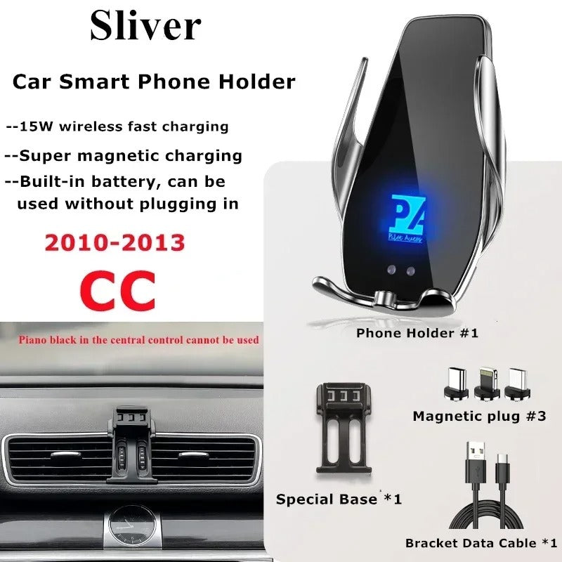Wireless Charger Car Mount for Volkswagen CC (2010-2013) – Mobile Phone Holder & GPS Navigation Bracket