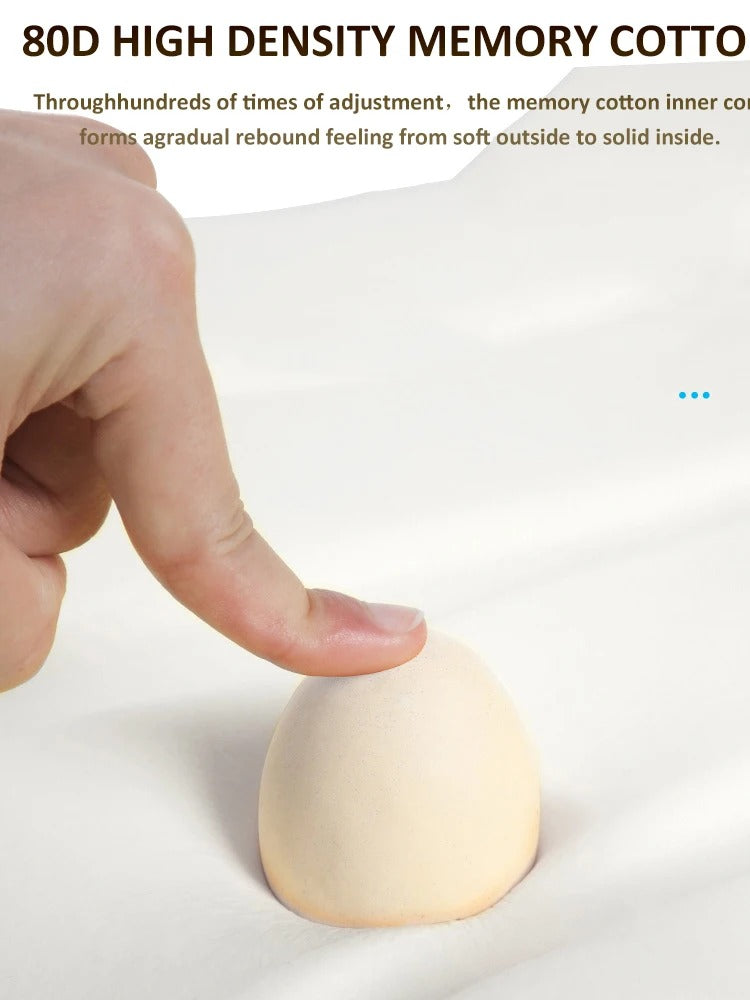 Memory Foam Car Neck Massage Pillow & Lumbar Support Cushion – Ergonomic Headrest for Travel and Auto Seat Comfort - Delicate Leather