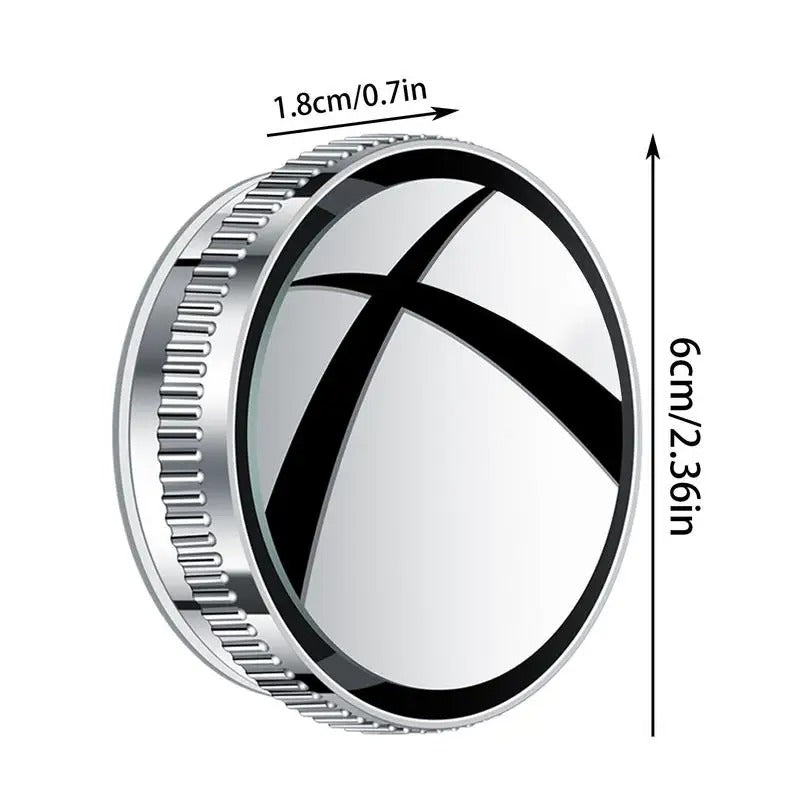 360° Car Blindspot Mirror – High-Definition Wide-Angle Rear View with Suction Cup - Delicate Leather