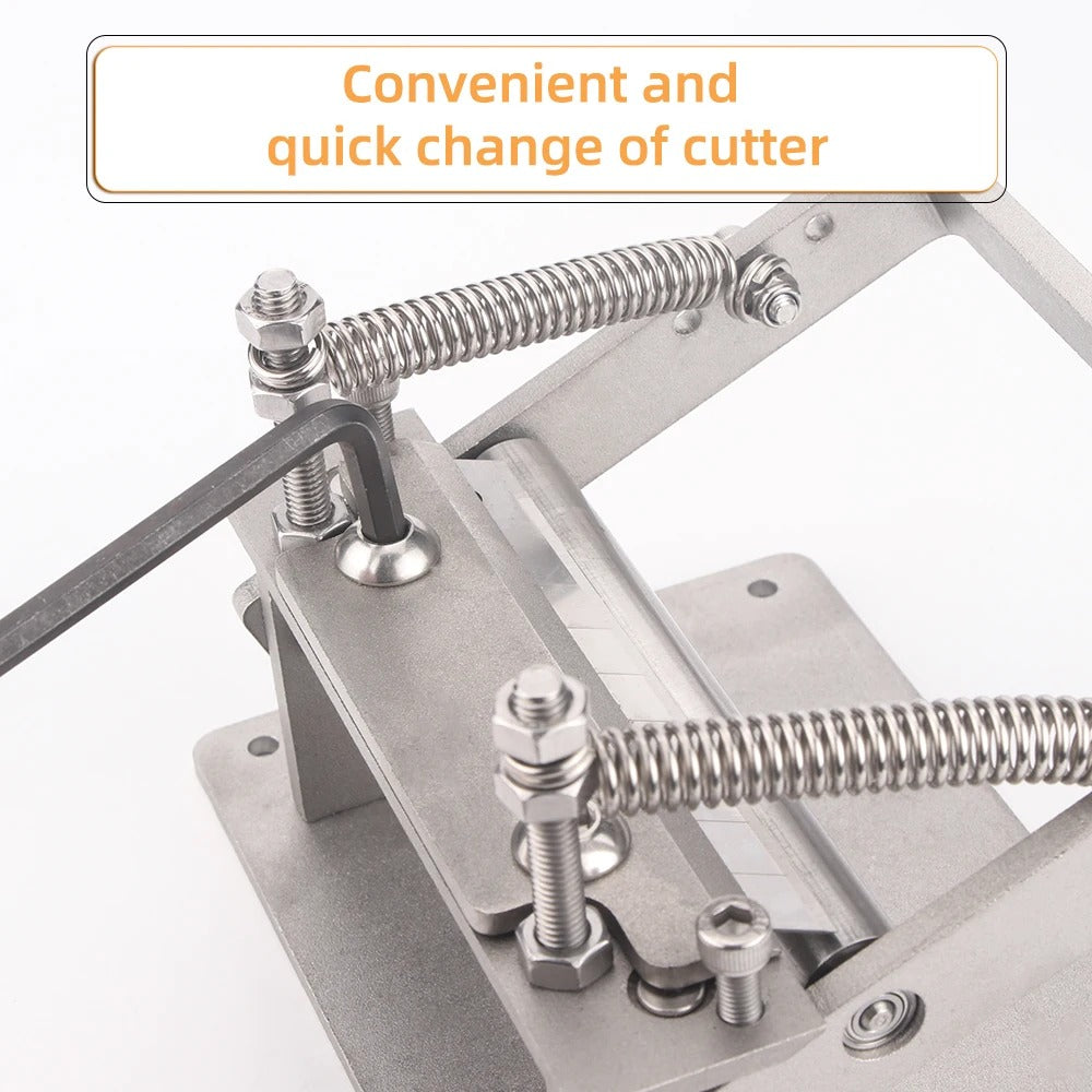 Stainless Steel DIY Leather Skiving Machine - Manual Leather Thinning Tool for Belts, Straps & More - Delicate Leather