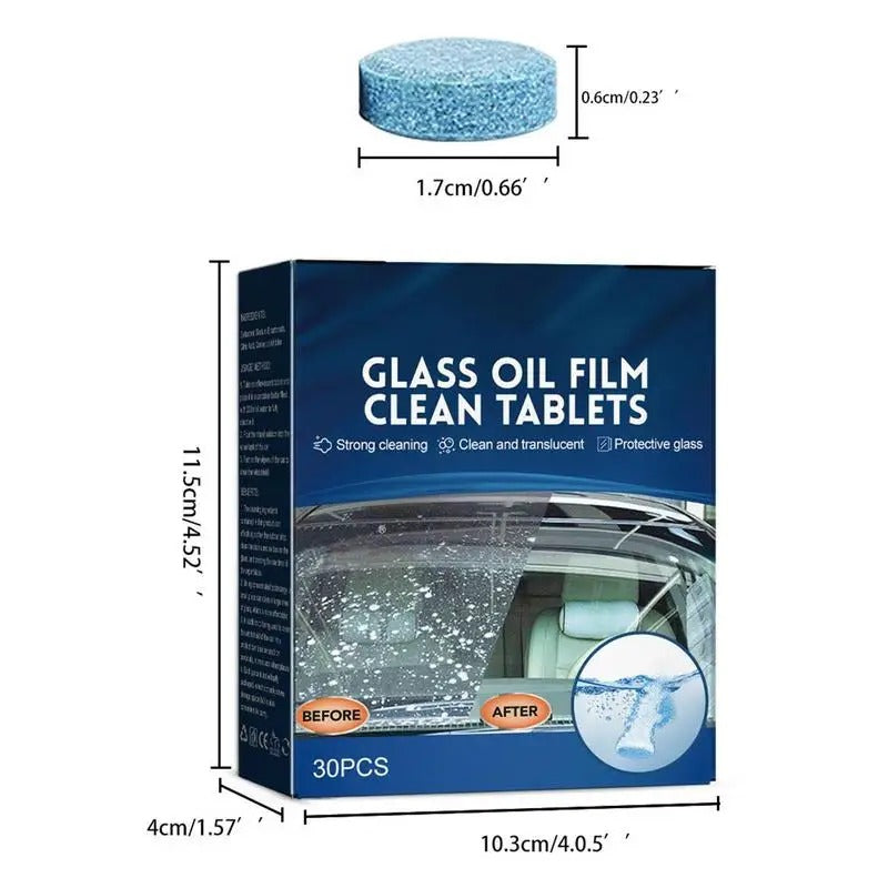 Auto Glass Cleaning Tablets – Concentrated Effervescent Cleaner for Windshields & More - Delicate Leather
