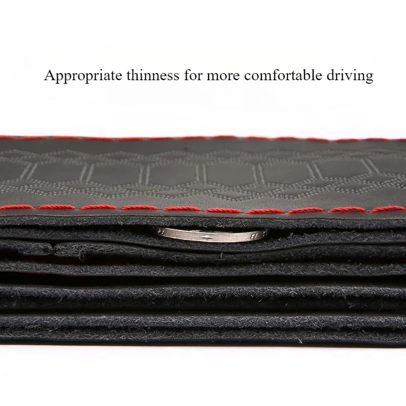 Genuine Leather Embossed Braiding Steering Wheel Cover - Hand-Stitched Anti-Slip Car Decoration Accessory