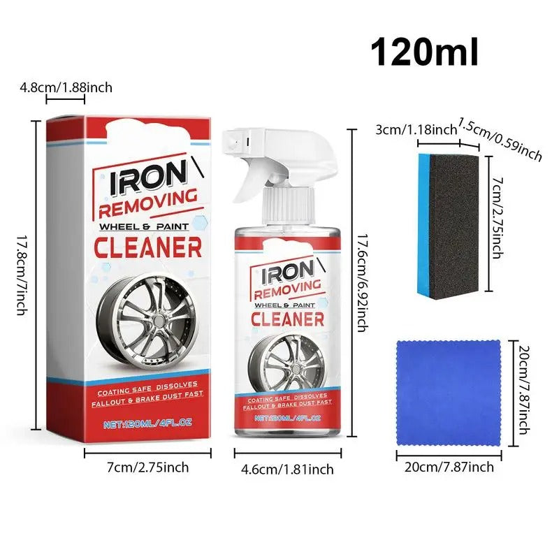 120ml Rim and Tire Cleaner – Powerful All-Wheel Brake Dust & Iron Remover