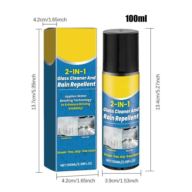 Anti-Fog Windshield Spray – Long-Lasting Glass Cleaner & Oil Film Remover - Delicate Leather