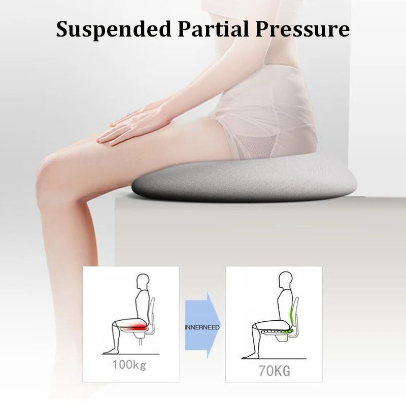 Multifunctional Orthopedic Seat Cushion – Ergonomic Support for Office, Pregnancy, and Hip Pain Relief - Delicate Leather