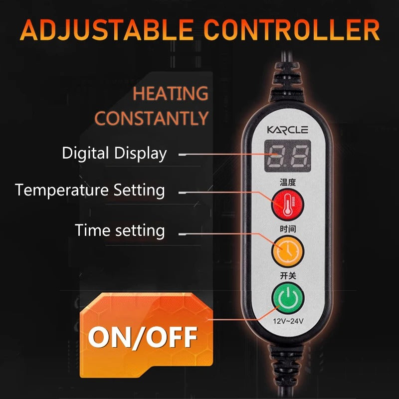 Heated Fleece Car Seat Cover with Graphene Heating – Fast Warm Plush Seat Protector for Winter - Delicate Leather