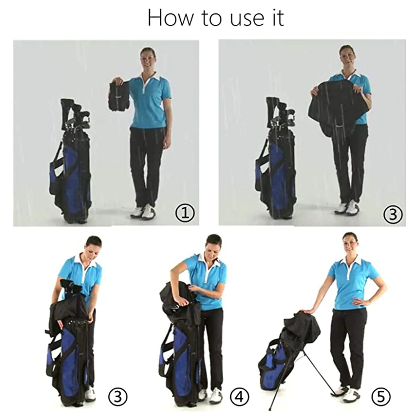 Waterproof Golf Bag Rain Cover – Durable Protective Hood for Golf Clubs & Bags
