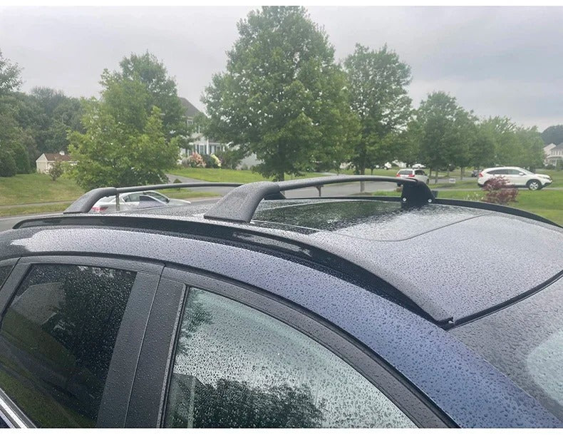 Aluminum Alloy Roof Rack Crossbars for Mazda CX-5 (2016-2024) - Luggage Carrier Top Rail Bars - Delicate Leather