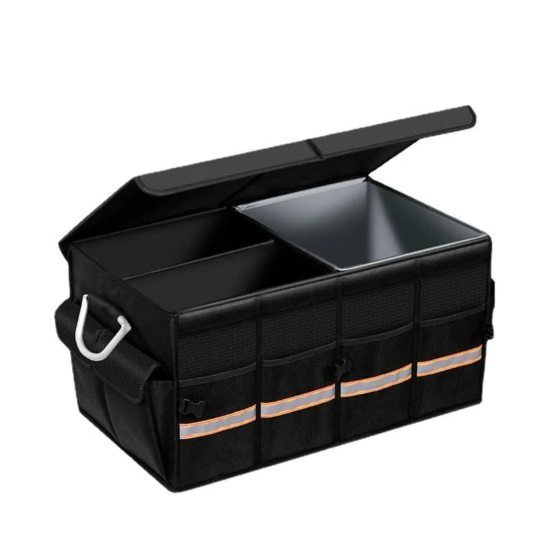Heavy Duty 100L & 66L Car Trunk Organizer – Foldable, Collapsible Storage Box with Reflective Strip for SUV, Sedan & Truck