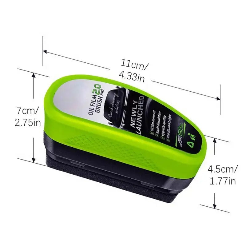 Automotive Oil Film Cleaning Brush – 150ml Glass Cleaner for Windshields & Home Use - Delicate Leather