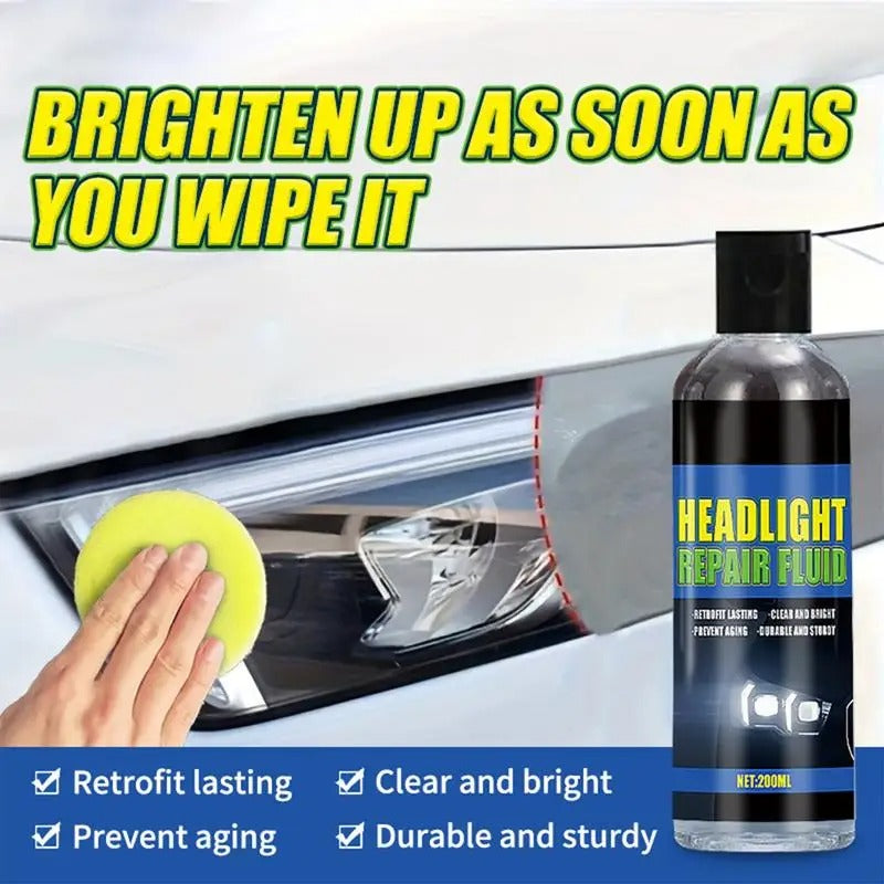 Headlight Cleaner & Restorer – UV Protection & Clarity Restoration (200ml) - Delicate Leather
