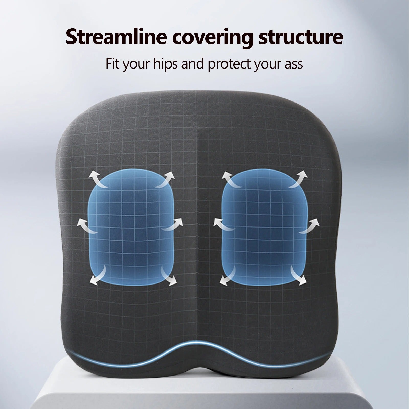 Car Seat Booster Cushion – Memory Foam Raised Seat Protector for Enhanced Comfort