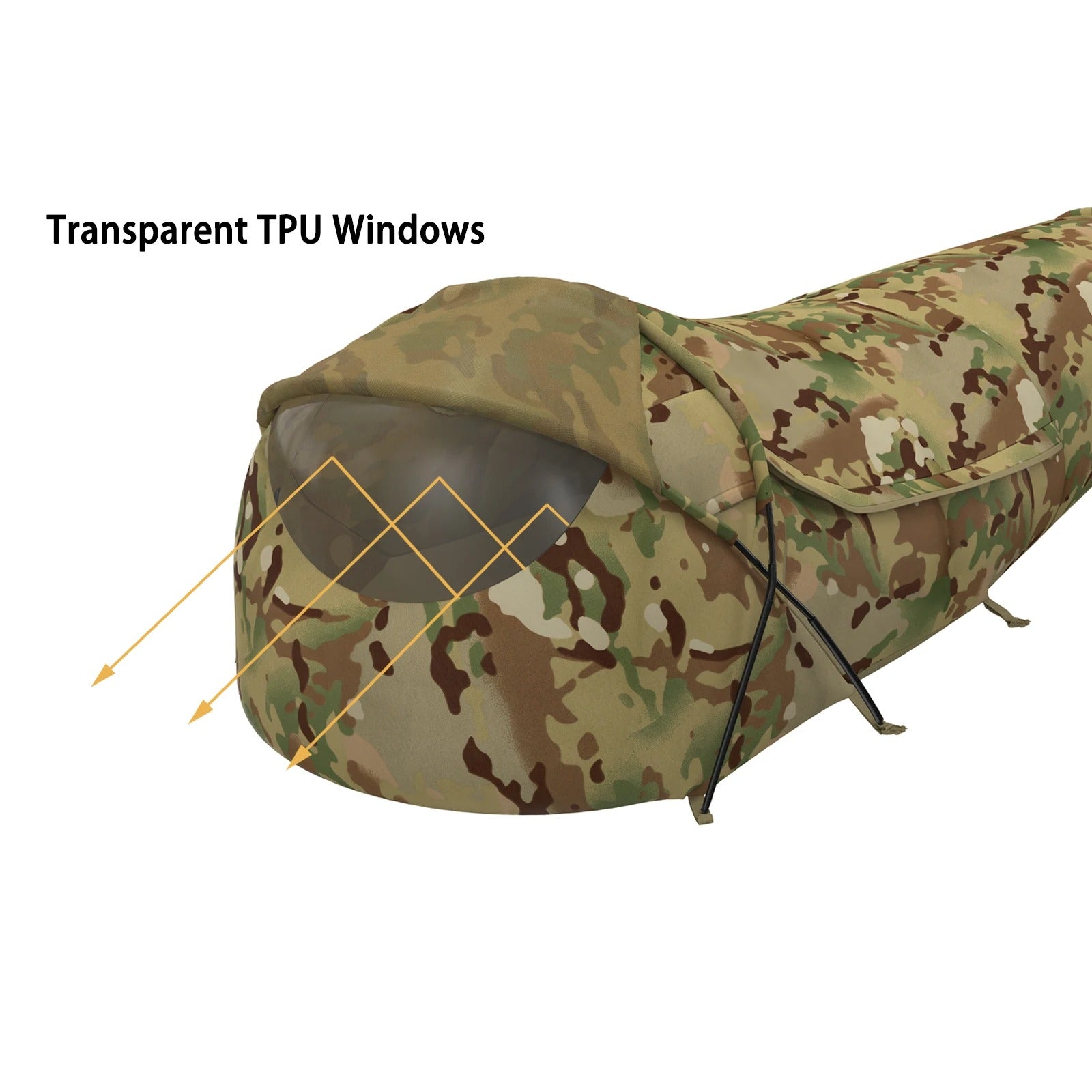 Military Hideaway Bivy Cover – Compact Single-Pole Hooped Tent for Modular Sleeping Bags - Delicate Leather