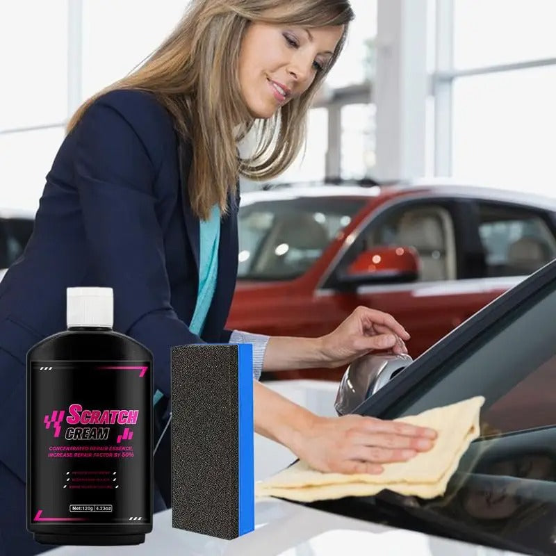 Car Scratch Repair Wax – 120g Polishing Kit for Deep Scratch Removal & Long-Lasting Shine - Delicate Leather