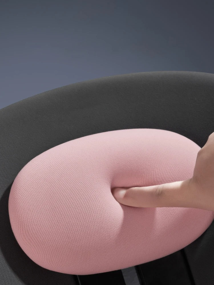 Memory Foam Car Seat Back Support – Lumbar Cushion for Low Back Pain Relief - Delicate Leather