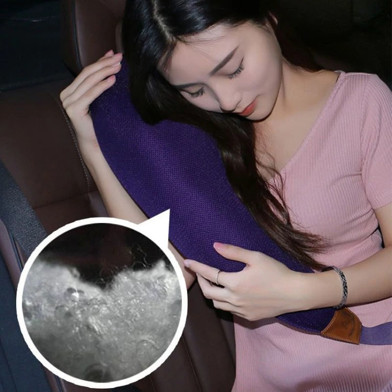 Super Soft Car Seatbelt Shoulder Pad – Universal Travel Neck Pillow for Kids & Adults - Delicate Leather