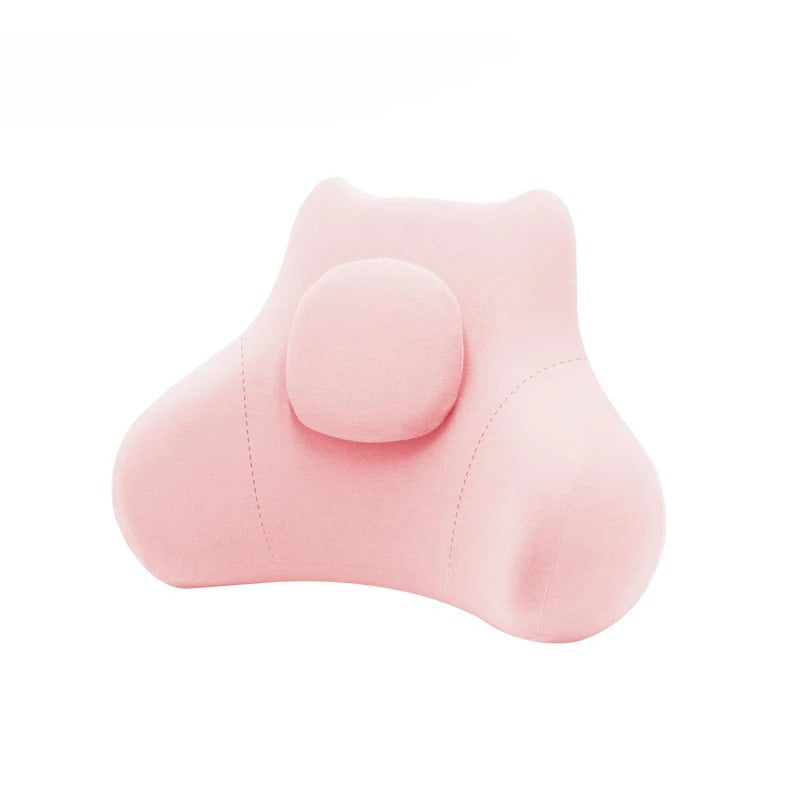 Memory Foam Car Lumbar Support Cushion – Ergonomic Waist Pillow for Driver Comfort - Delicate Leather