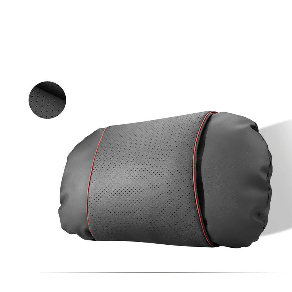 Nappa Leather Car Neck & Lumbar Support Pillow - Ergonomic Headrest and Waist Cushion for Volvo XC Series - Delicate Leather