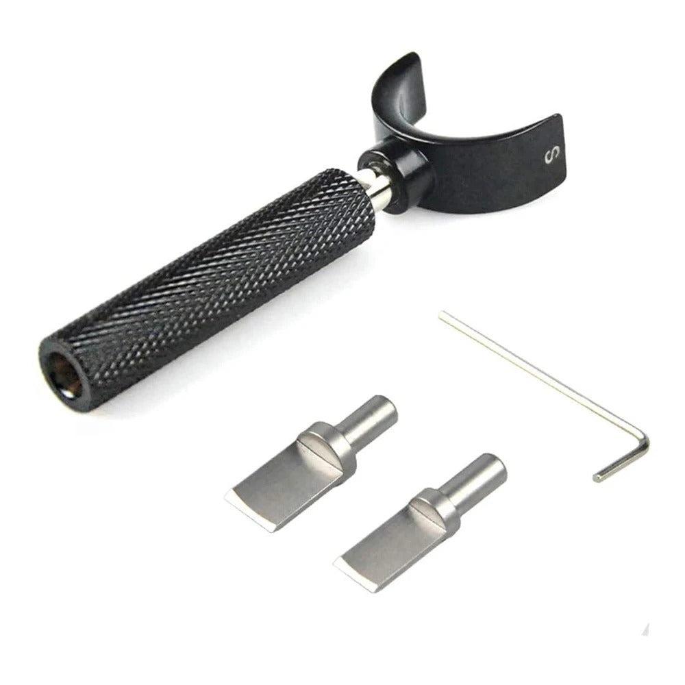 Leather Swivel Knife Set – Adjustable Brass Handle with Dual Blades for Precision Leather Carving - Delicate Leather