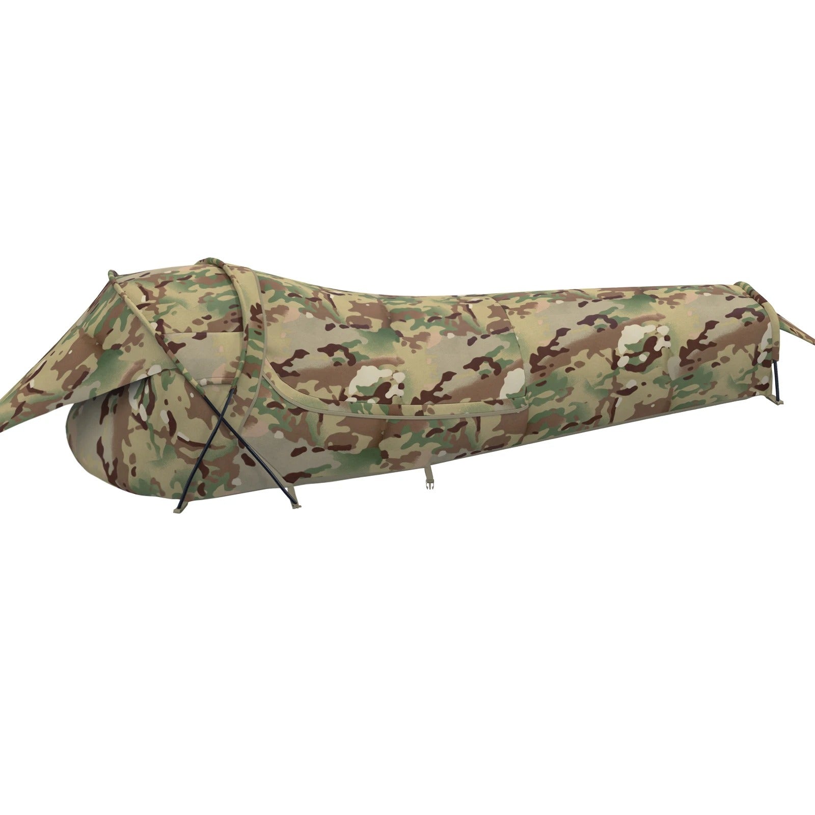 Military Hideaway Bivy Cover – Compact Single-Pole Hooped Tent for Modular Sleeping Bags - Delicate Leather