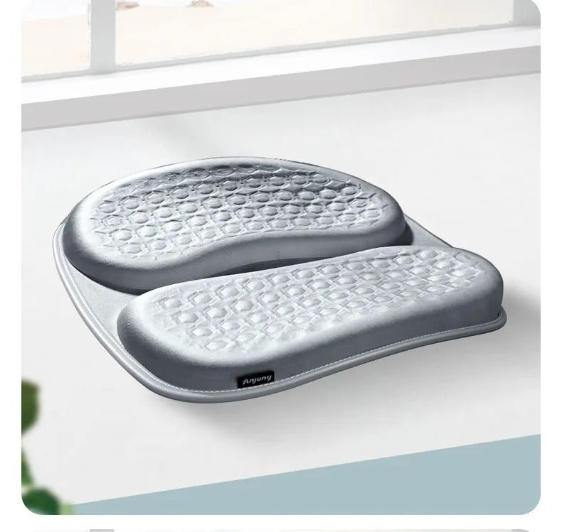 Gel U-Shaped Seat Cushion – Breathable 3D Honeycomb Design for Car, Office, and Home Use - Delicate Leather