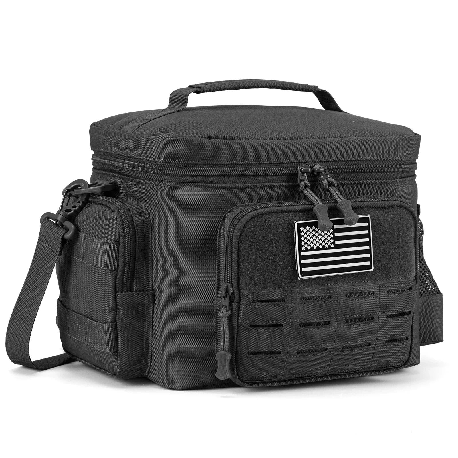 Tactical Heavy Duty Insulated Cooler Bag – Leakproof Lunch Box for Work, Camping, and Outdoor Adventures - Delicate Leather