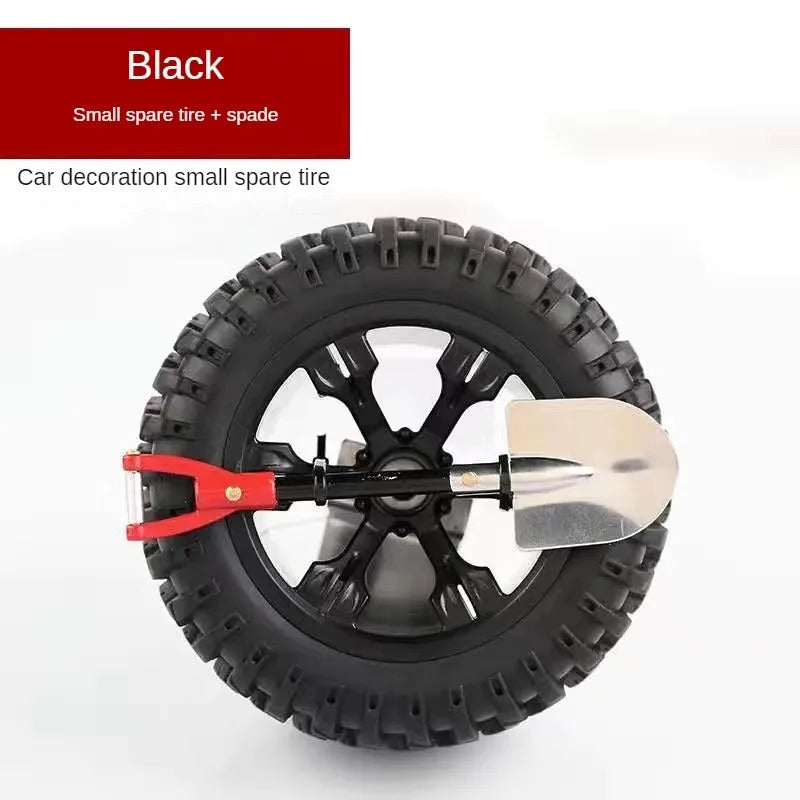 Mini Decorative Spare Tire – Creative Off-Road Trunk Decoration for Cars - Delicate Leather